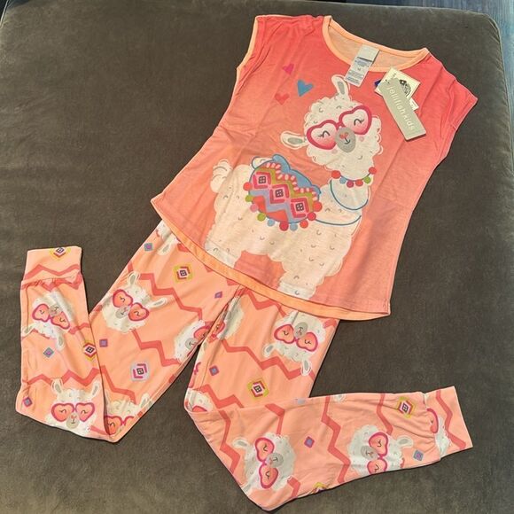 Girl’s Jellifish Kids Llama Pajama Set 3 Piece Size 10 NWT - Picture 3 of 14